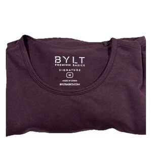 Bylt Premium Basics Maroon Lux Drop-Cut Long Sleeve T-Shirt Men's Size Medium